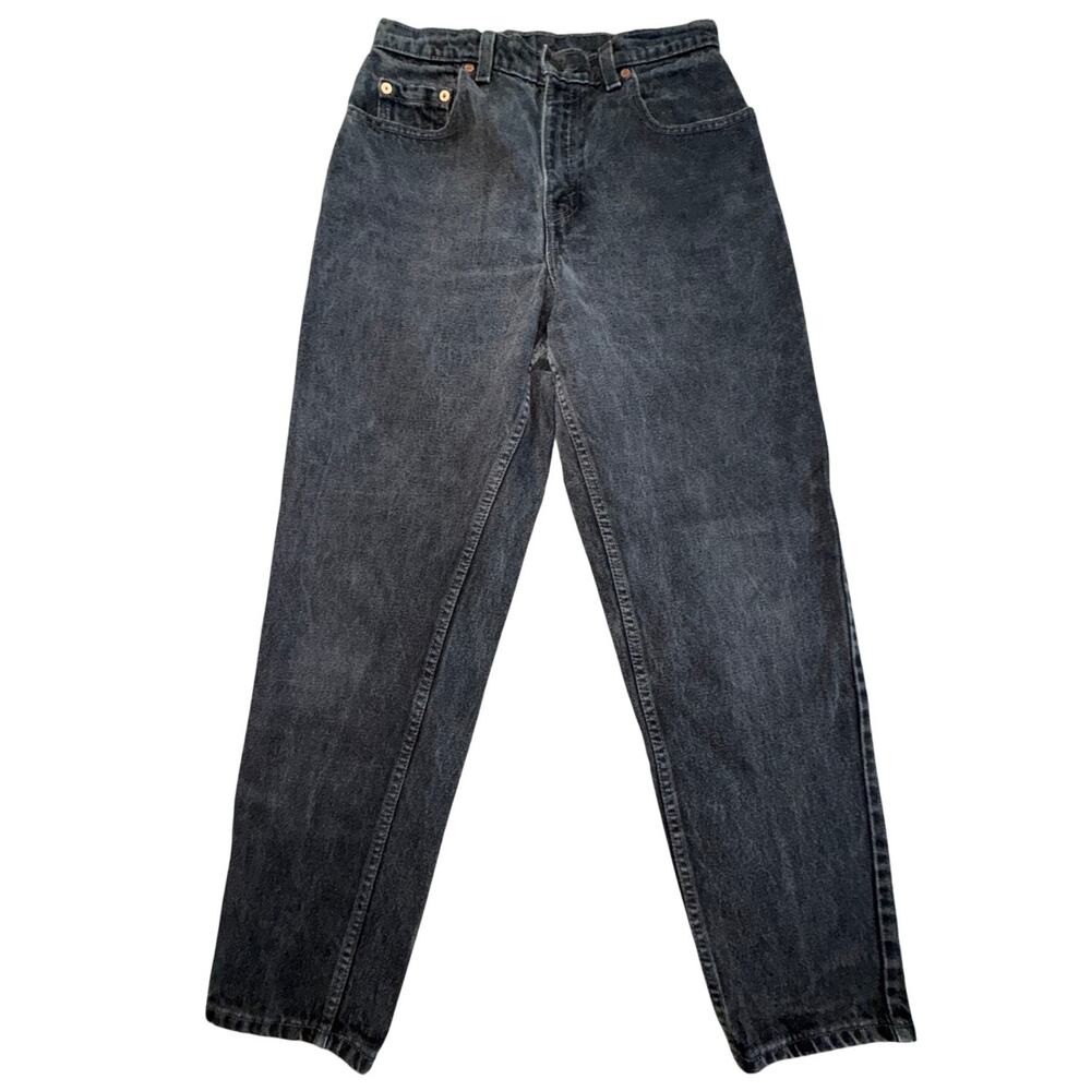 Rare Vintage 90s Levis 551 Faded Black Tapered Leg Relaxed Fit Size 8 Short
